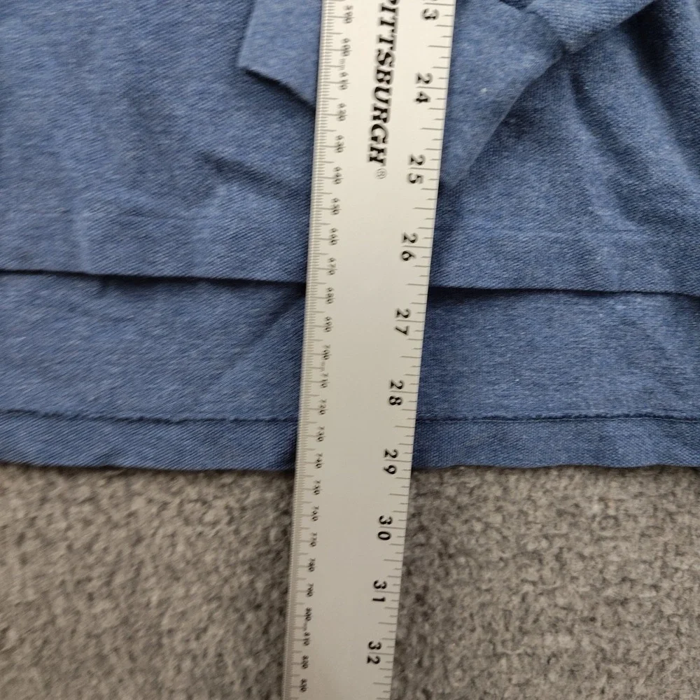 VTG Polo Ralph Lauren Polo Shirt Mens Large Blue Long Sleeve Pony Preppy EUC